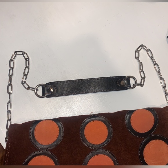 🍒Vintage Suede/Leather Clutch w/strap bag🍒 - Picture 9 of 10